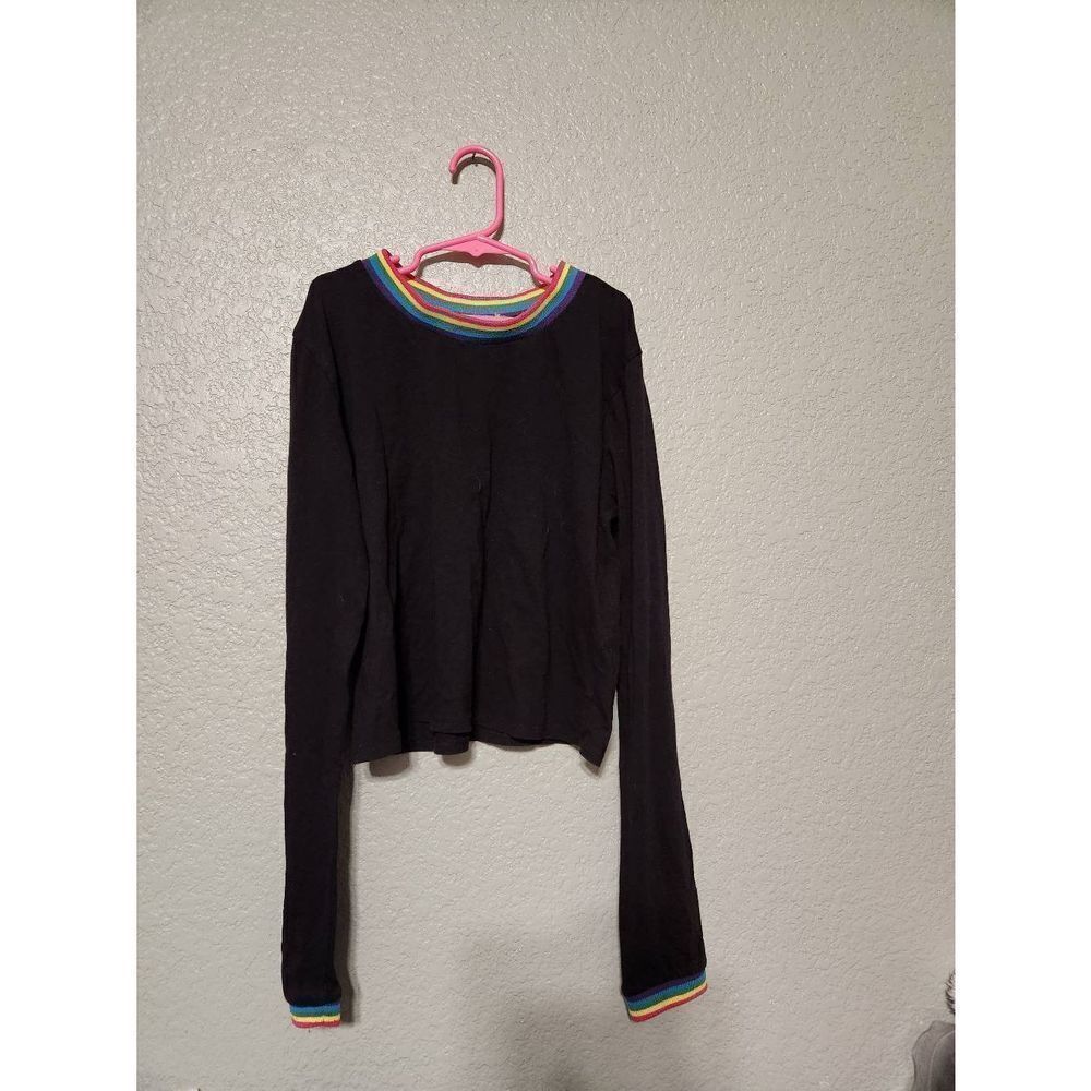 Girls large rainbow hearts & hips long sleeve shirt